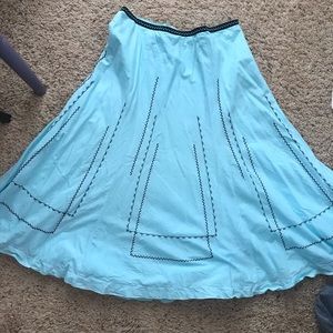 %100 Cotton Blue Skirt